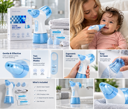 Electric Nose Cleaner — Cordless Nasal Rinse Kit