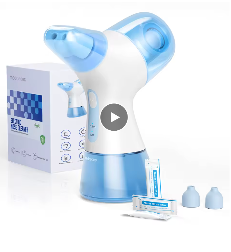 Everything included in the electric nose cleaner kit